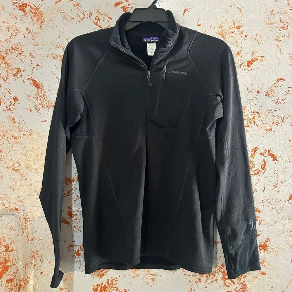 Patagonia R1 Regulator Jacket Mens Medium Black Full Zip Polartec Fleece
